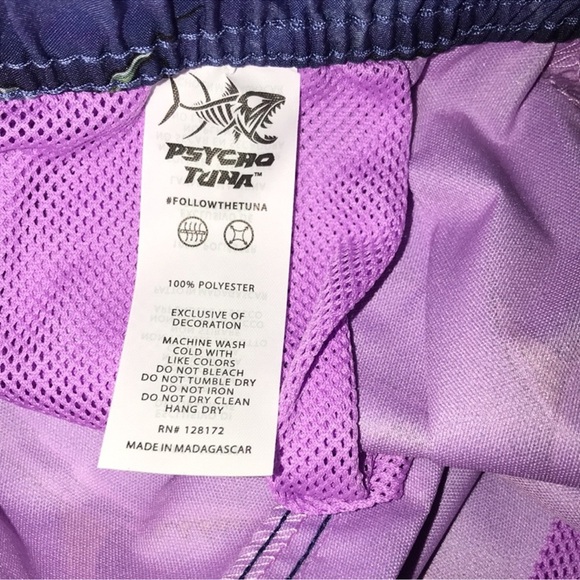 Psycho Tuna M or XL Atlantic Blue Psycho Tunas swim trunks New - Picture 12 of 14